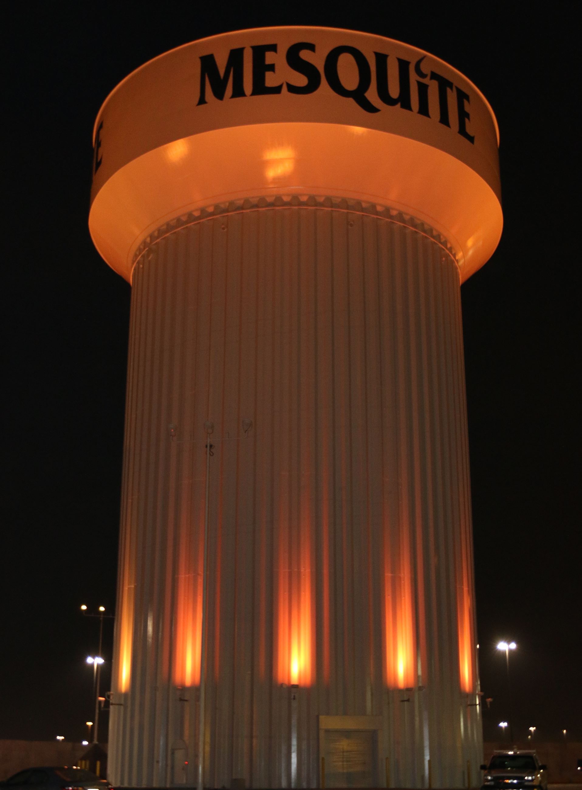Orange water tower