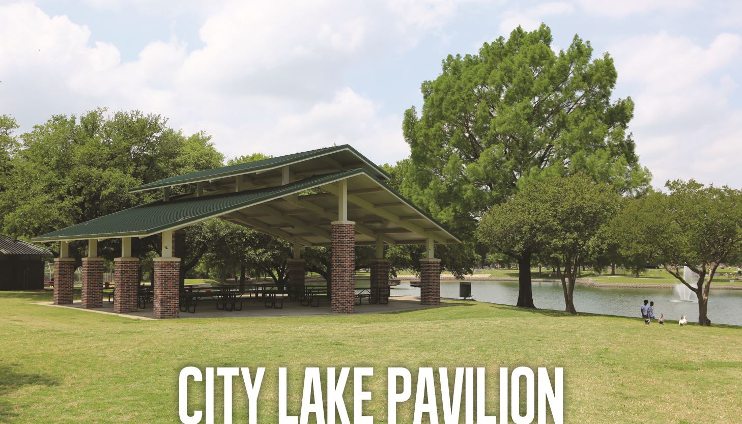 City Lake Pavilion Button Graphic
