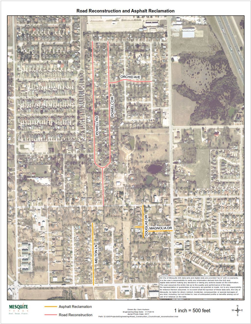 Powell, Orchid, Melton, Magnolia and Douglas
