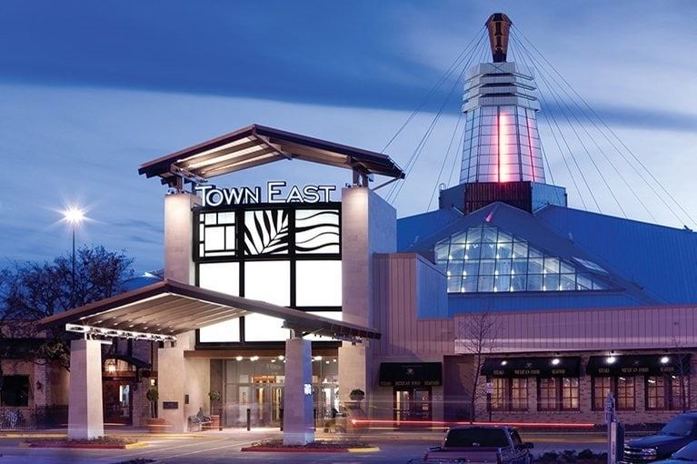 Town East Mall at night