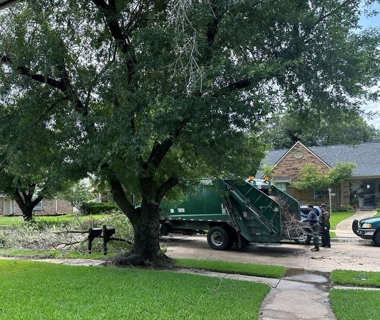 Crews picking up storm debris