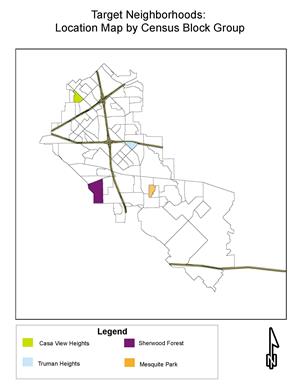 Target Neighborhoods location map