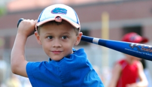 Boy about to swing bat