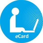 LibrarySymbolLaptop-WifiBlSm eCard Blue