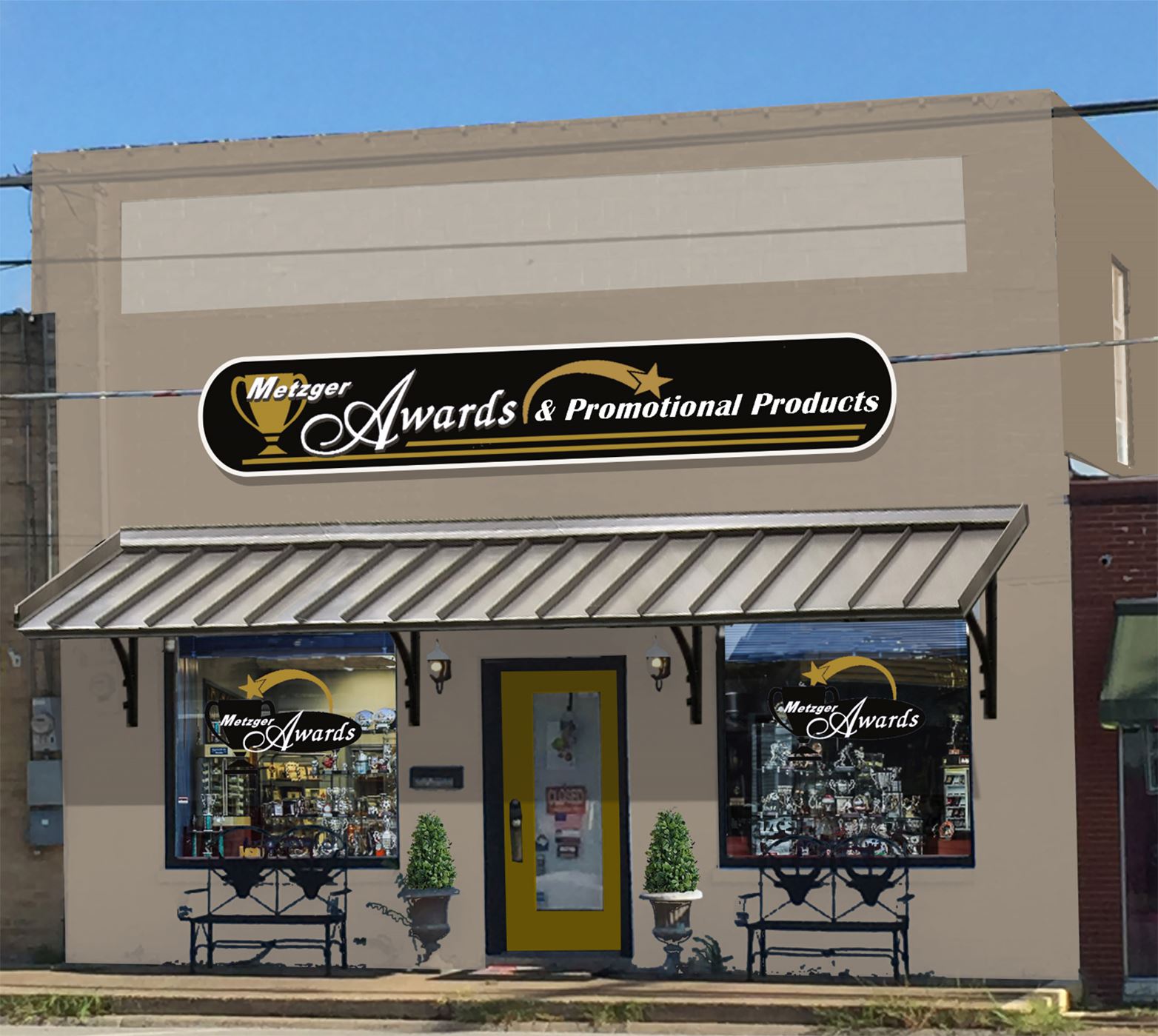 Downtown Mesquite Facade Program - Metzger Awards Rendering