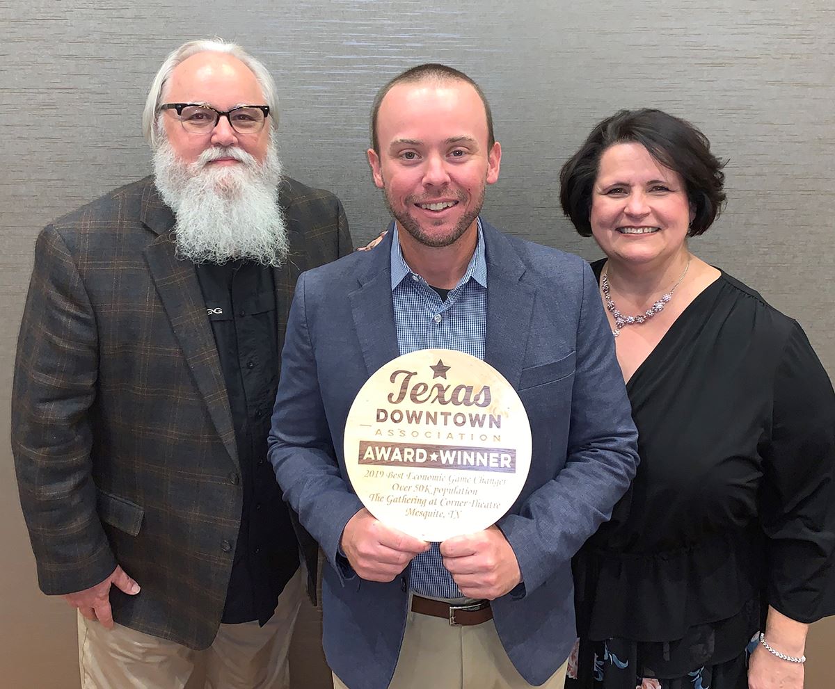 Oct2019-Downtown Mesquite-TDA Best Economic Game Changer Award-The Gathering at Corner Theatre-Pasto