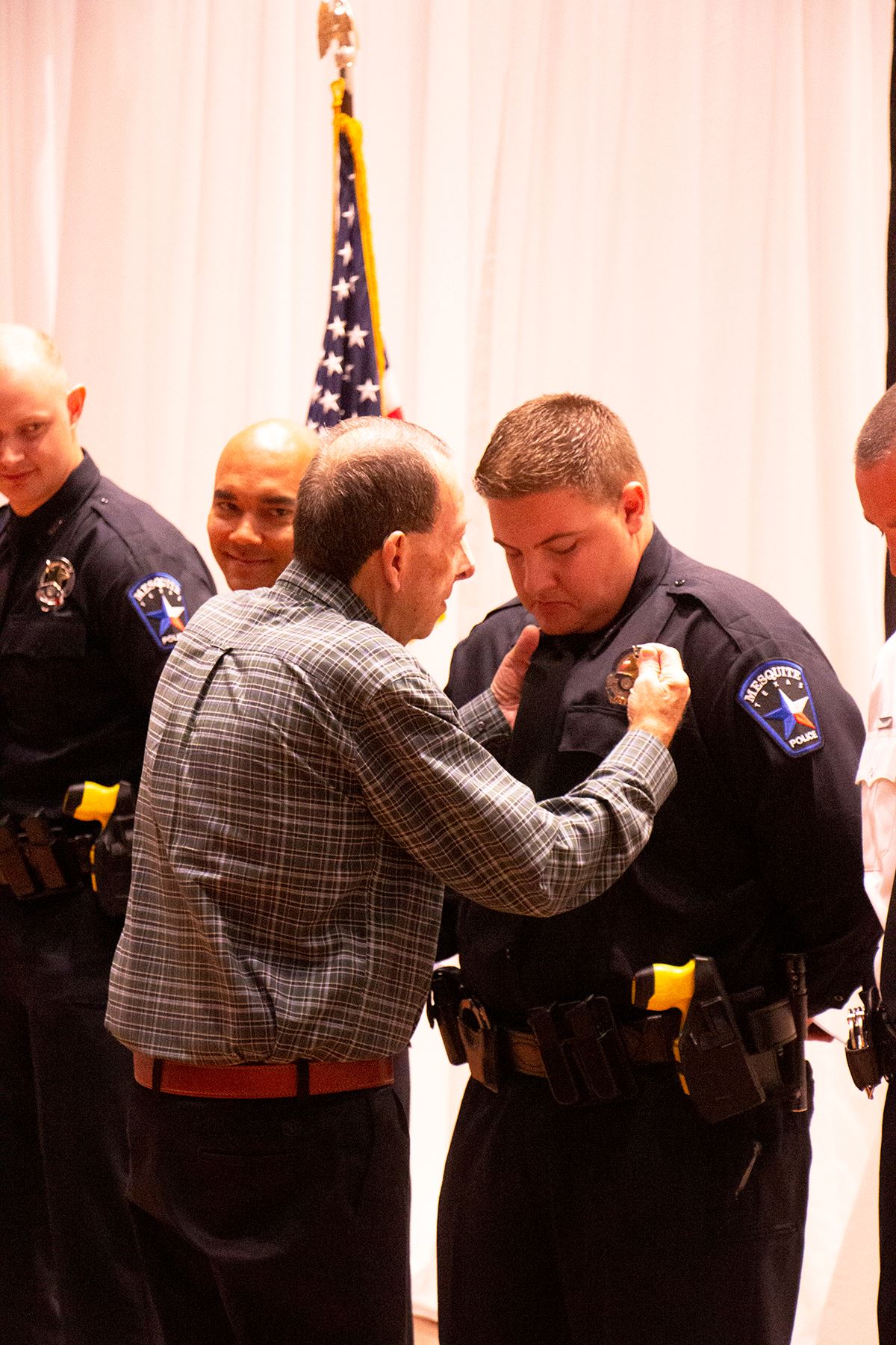 11-8-19 Mesquite PD Academy Grad Reed Rose pinned by grandfather and former MPD officer 72-91 George