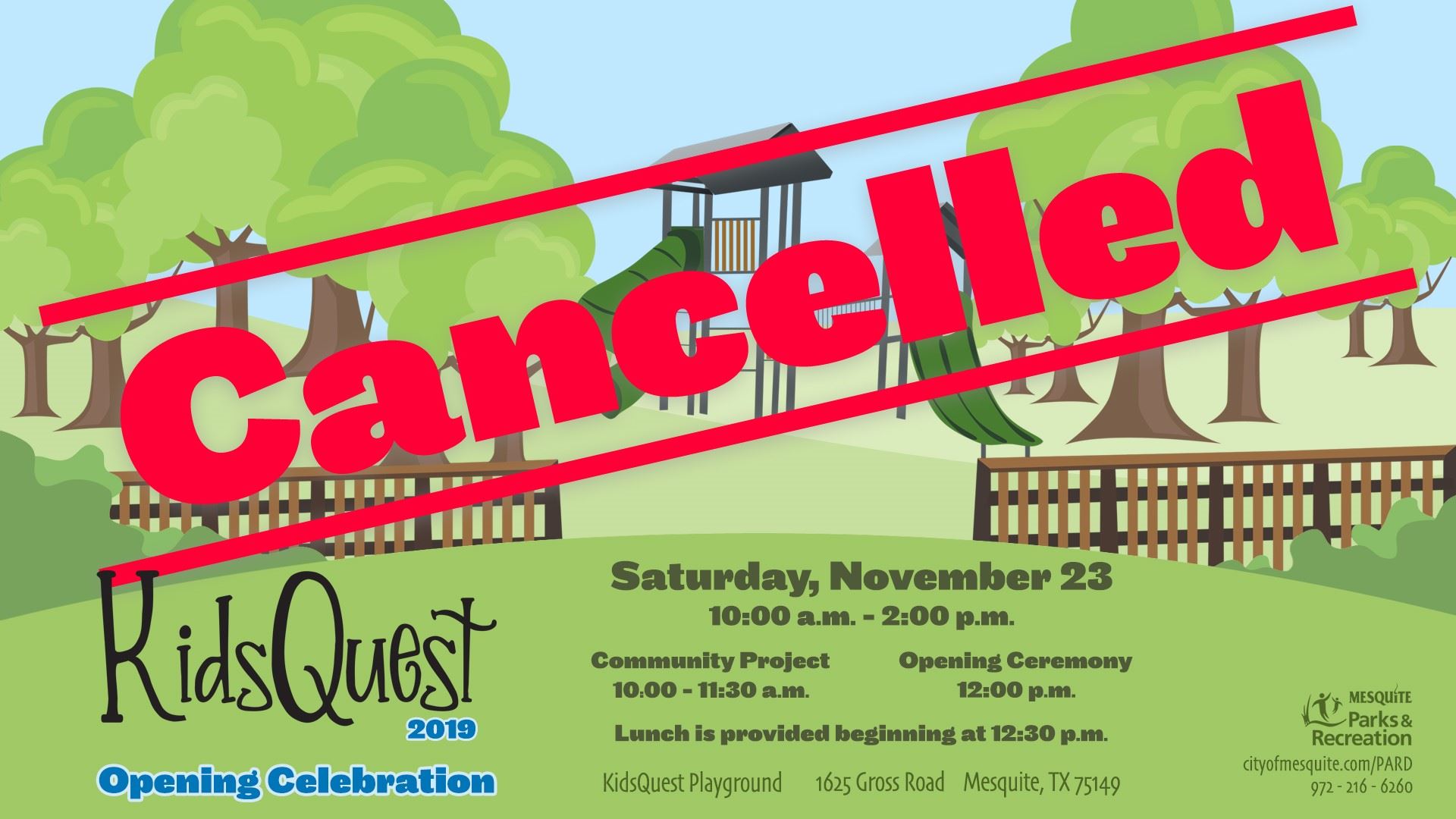 KidsQuest cancelled