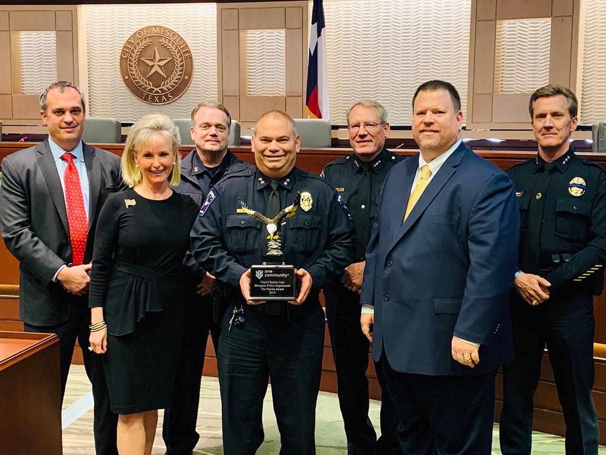 12-16-19 Mesquite Police Chief Charles Cato receives 2019 One Community Patriot Award