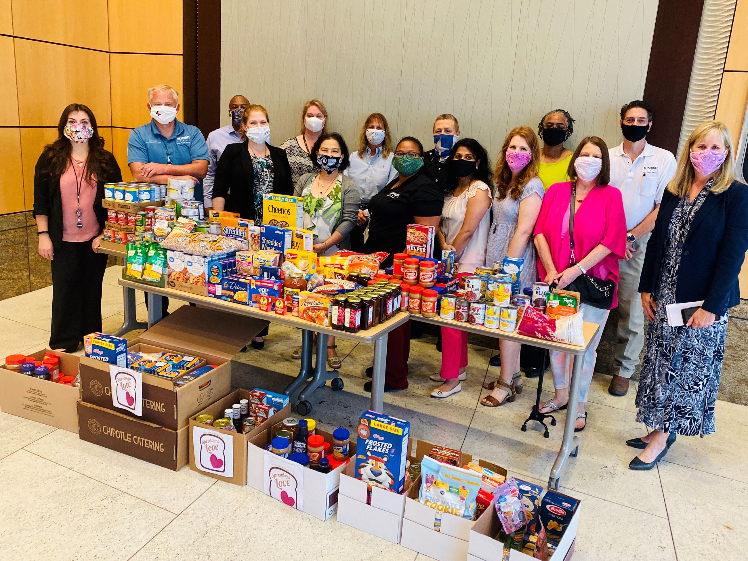 6-29-20 City of Mesquite Finance Dept employees donate to local food pantries