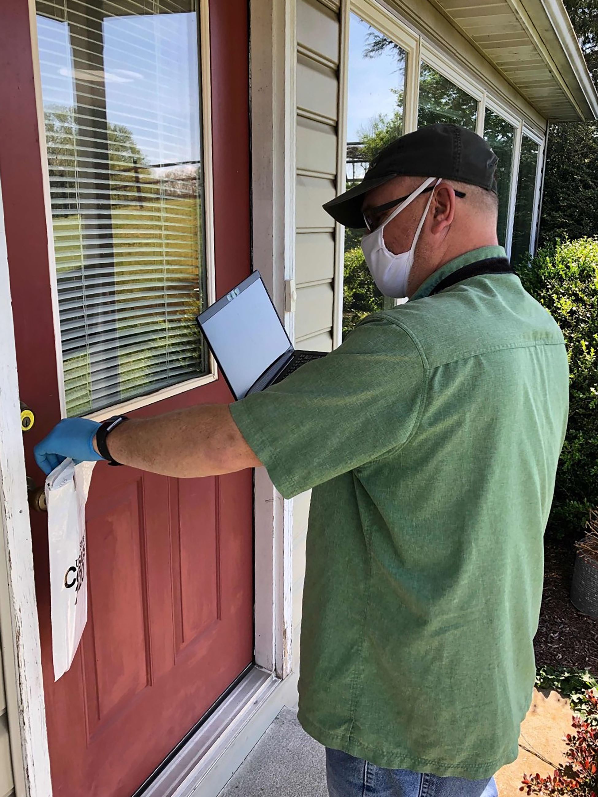 Census Worker Drops of Census Materials