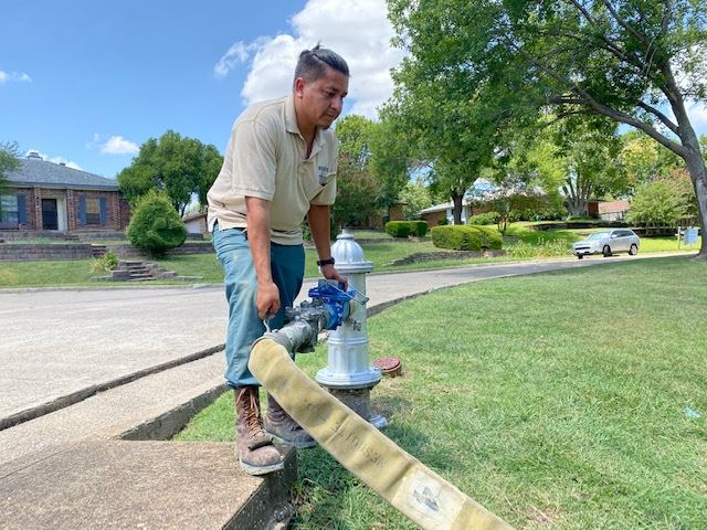 refilling Palos verdes lake with fire hydrants
