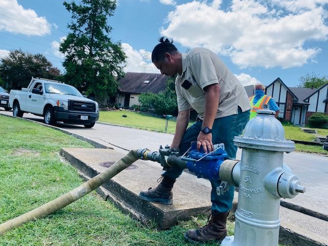 refilling Palos verdes lake with fire hydrants 2