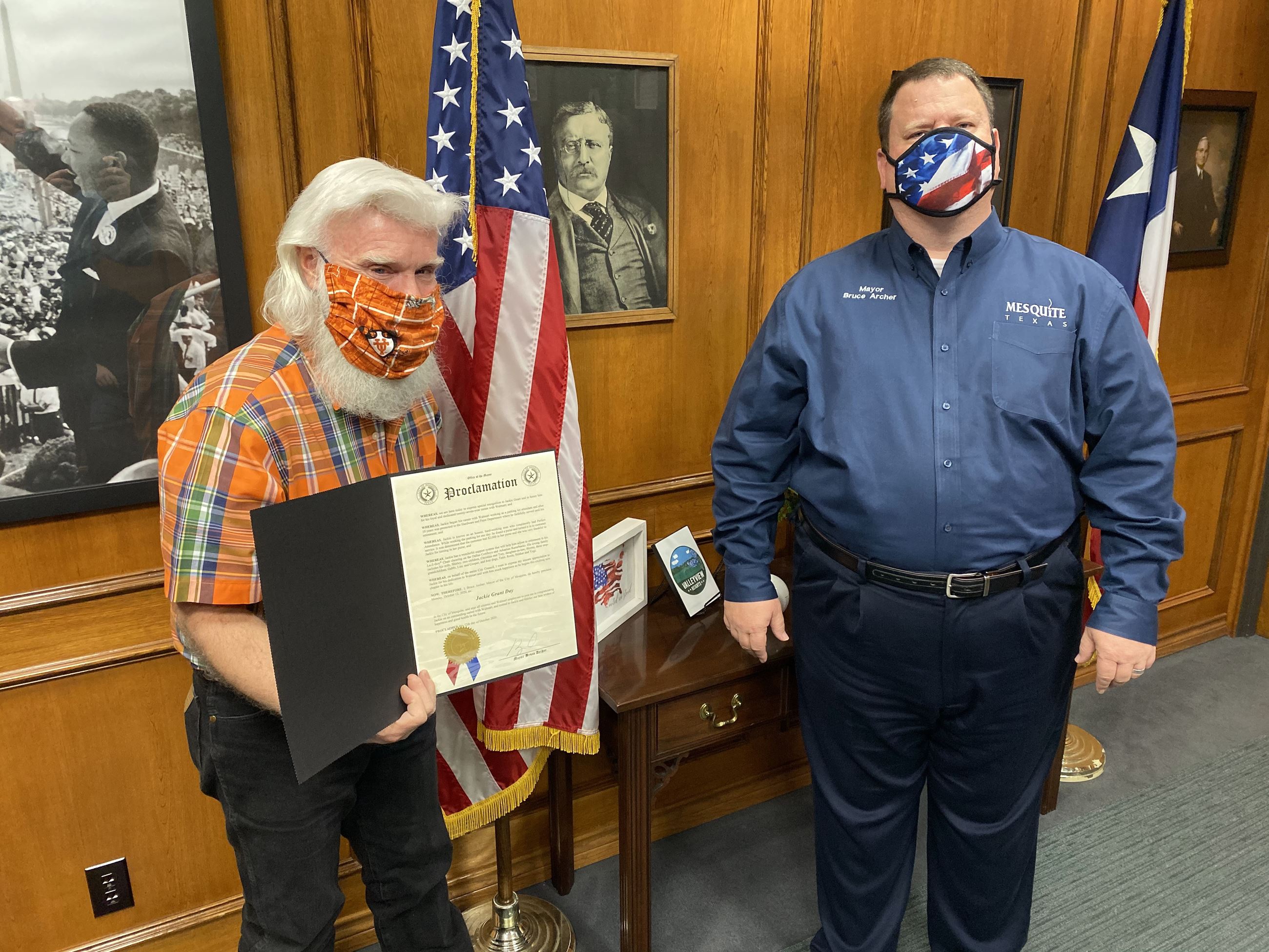 Jackie Grant and Mayor Bruce Archer