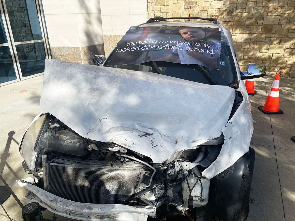 11-2-20 Traffic Safety Education - Crashed Vehicle Display - Municipal Court - Mesquite TX