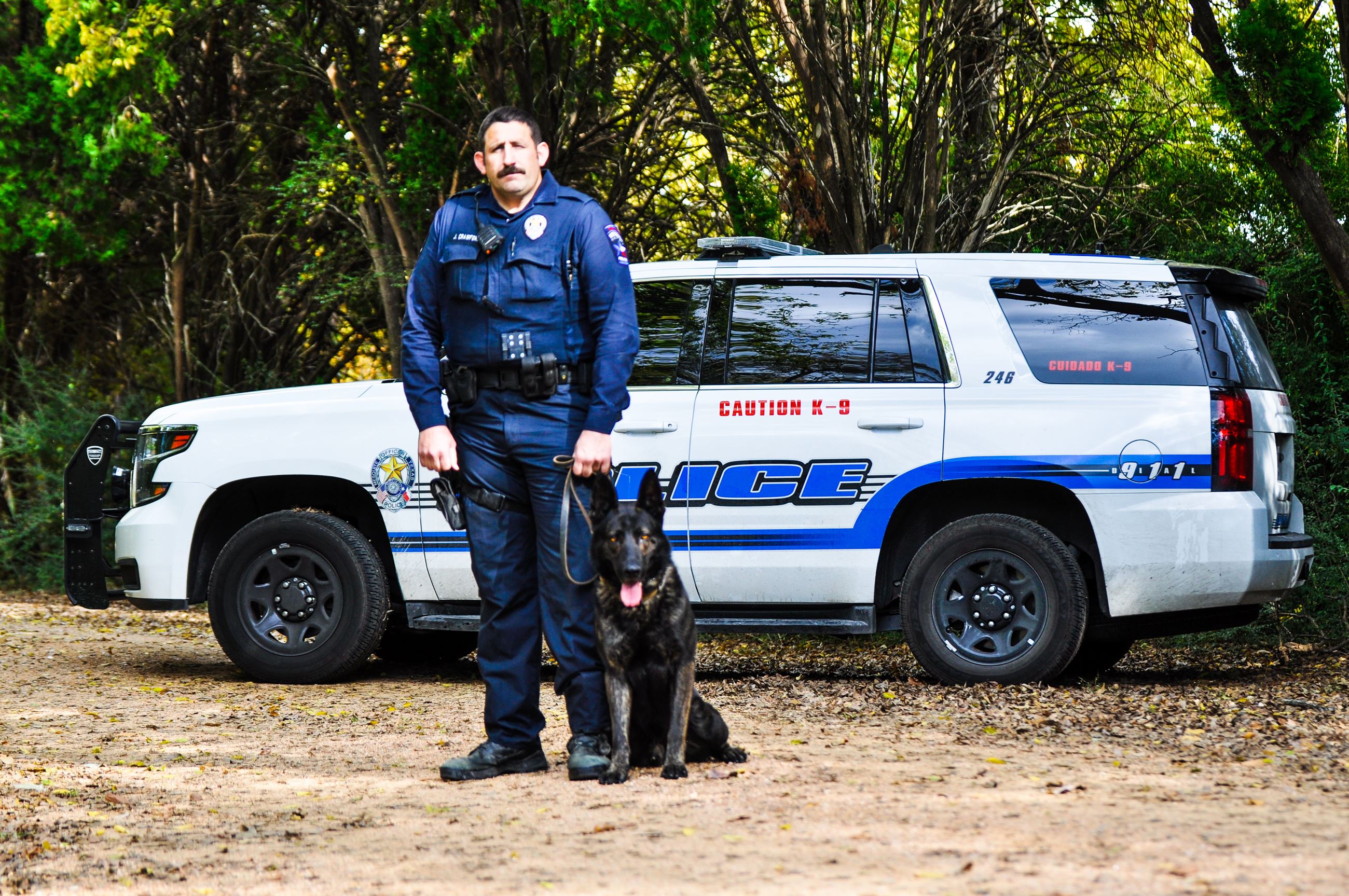 Officer Crawford and K9 Kozmo