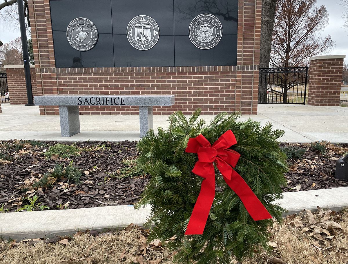 Wreaths Across America - Mesquite Veterans Memorial - Sacrifice Bench - Mesquite TX