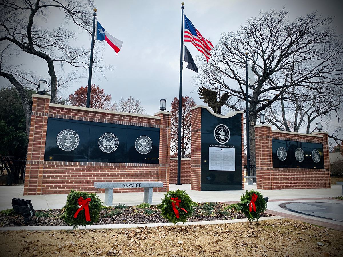 Wreaths Across America at Mesquite Veterans Memorial - Mesquite TX