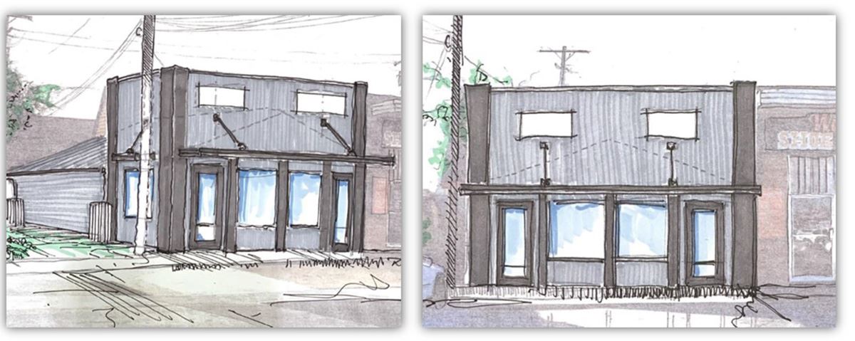 Downtown Mesquite Facade Improvement Grant - Hair Affair - rendering December 2020 - Mesquite TX