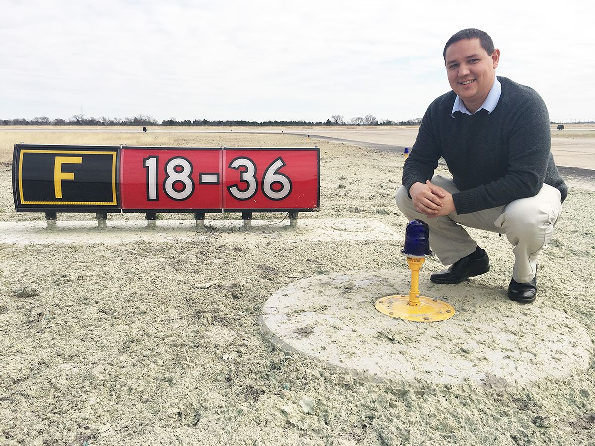 Mesquite Metro Airport - Eric Pratt - Airport GM - new taxiway lights - Mesquite TX