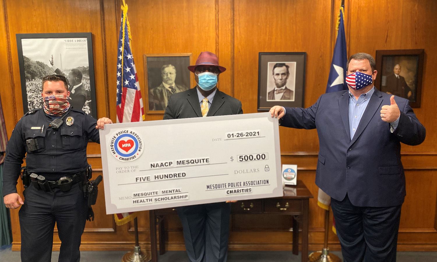 1-26-21 Mesquite Police Assoc Pres Richard Andersen-Mesquite NAACP Pres Henry Brown-Mesquite Mayor B