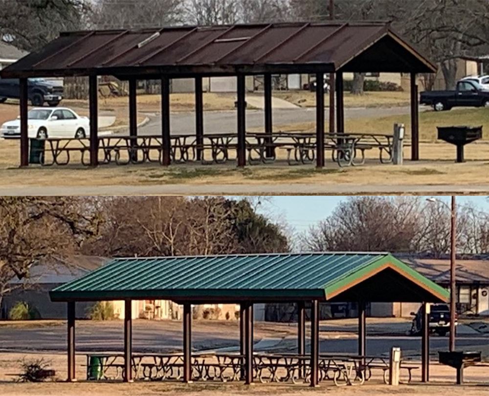 westover-greenbelt shelter before and after