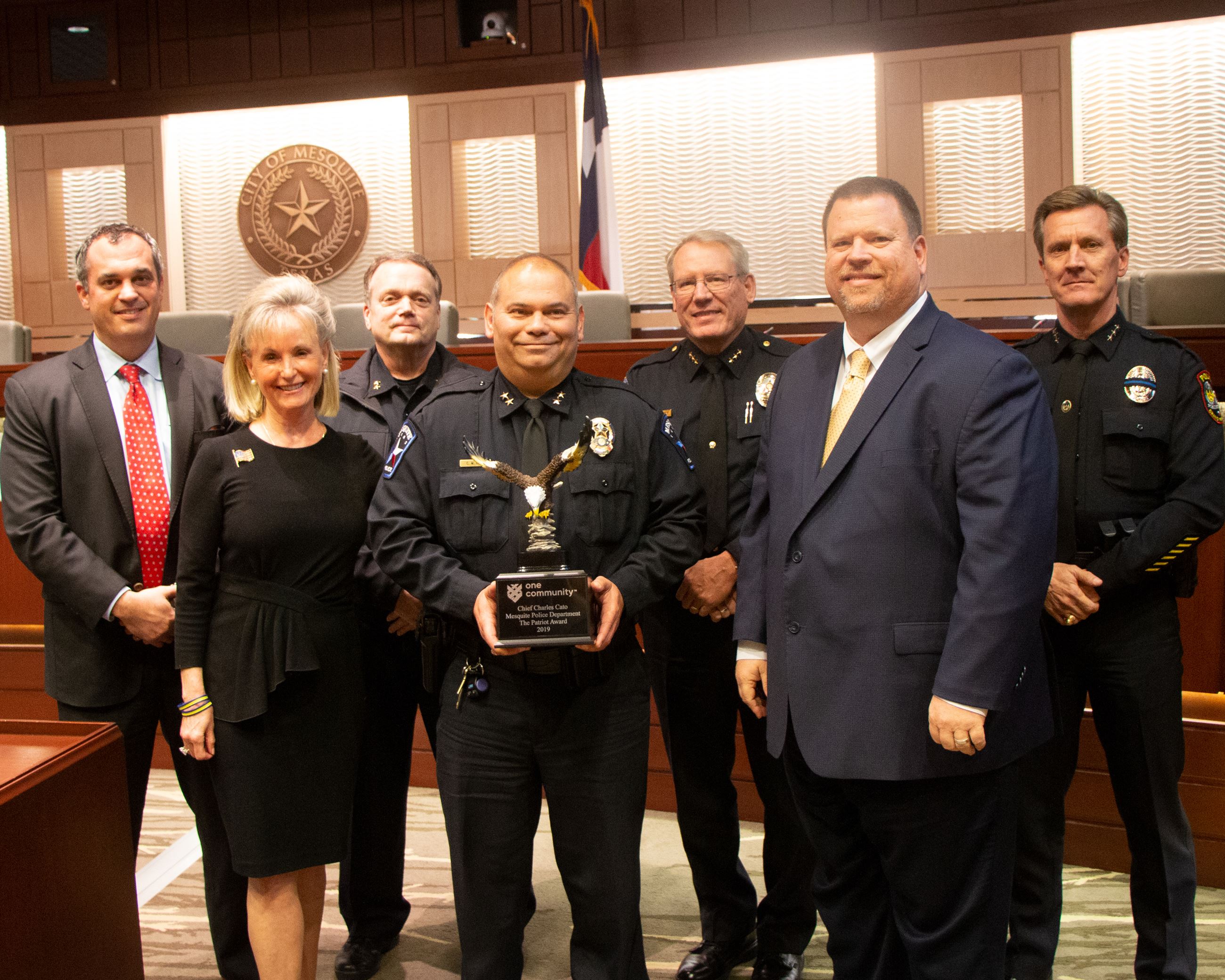 Police Chief Charles Cato receives 2019 One Community Award - Mesquite TX
