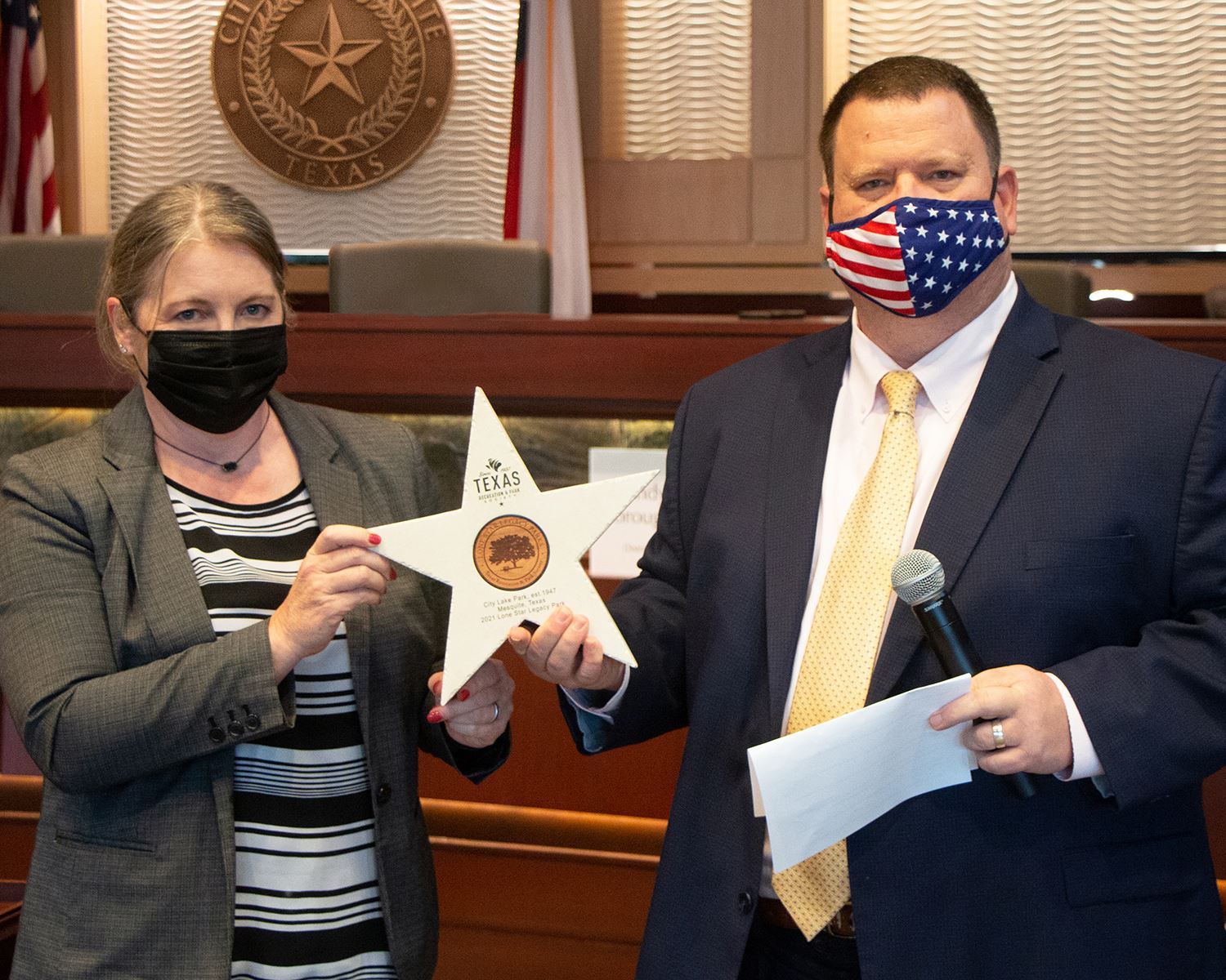 4-5-21 Council Meeting - Parks and Rec Dir Elizabeth Harrell - Mayor Bruce Archer - Lone Star Legacy