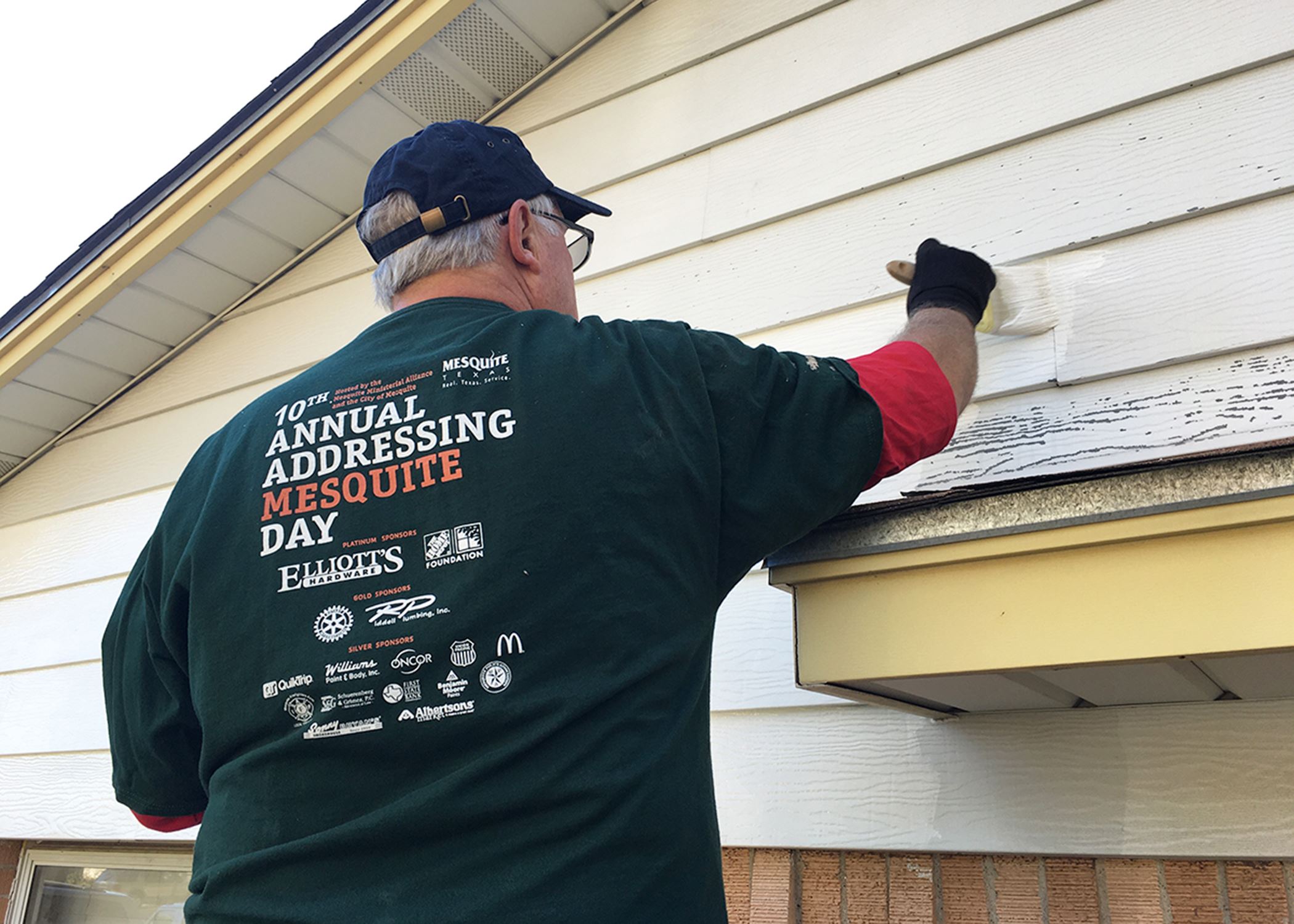 Addressing Mesquite Day - church group volunteer - Mesquite TX