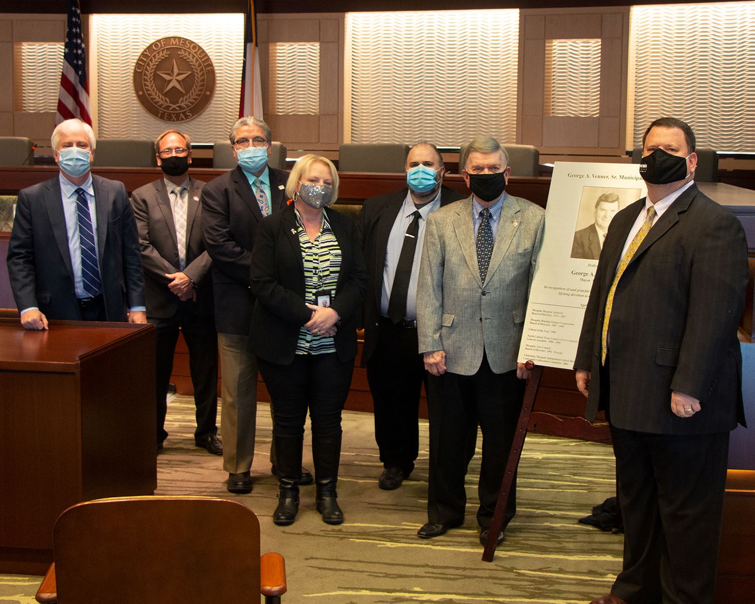 4-19-21 George A. Venner Sr. Municipal Center presentation - Venner with Council - Mesquite TX