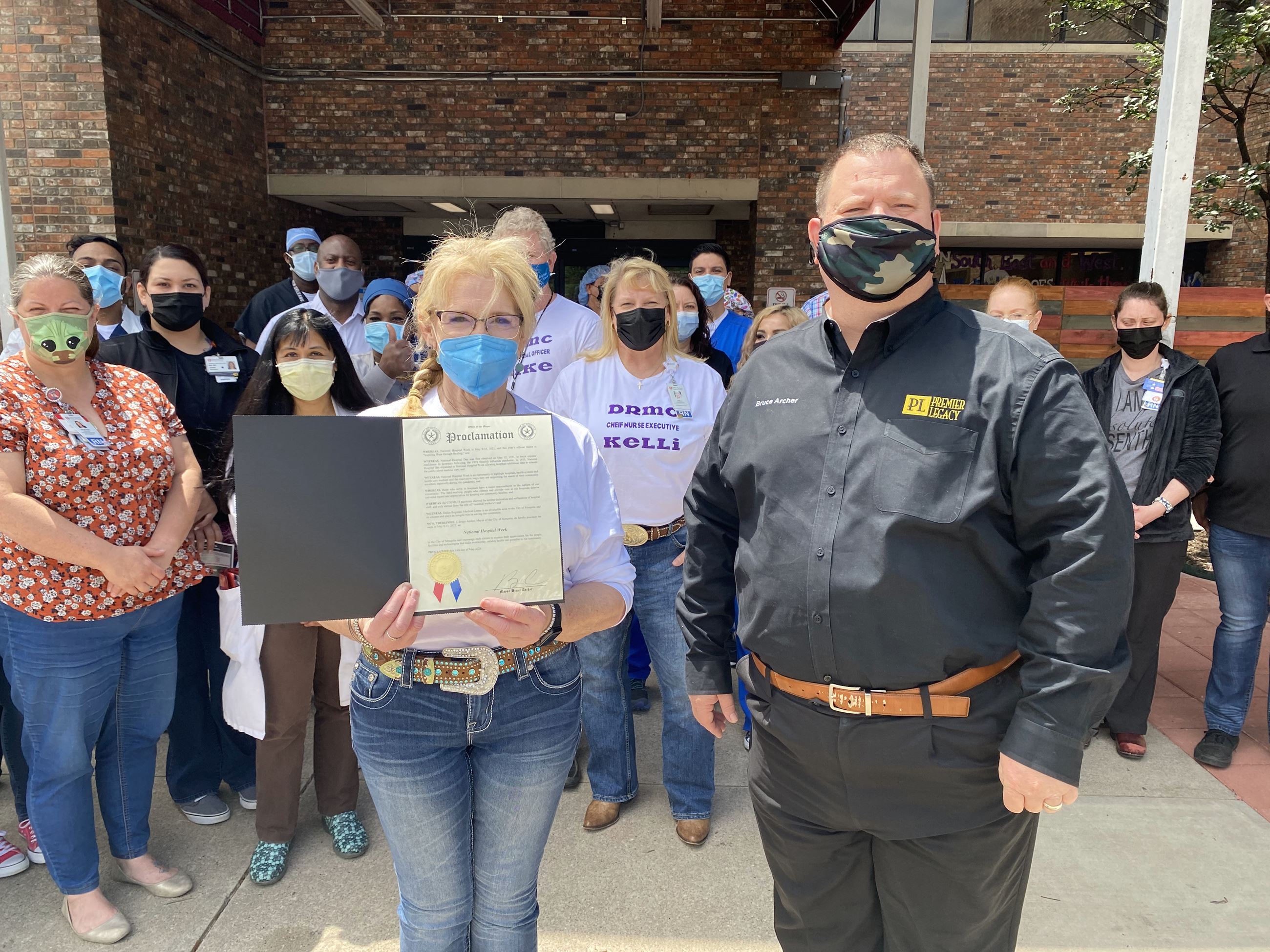 Mayor presents DRMC employees with proclamation for national hospital week