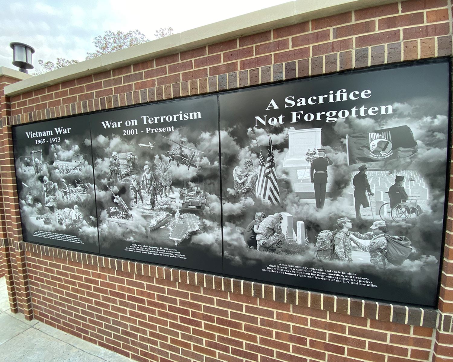 Mesquite Veterans Memorial - history panels - Mesquite TX