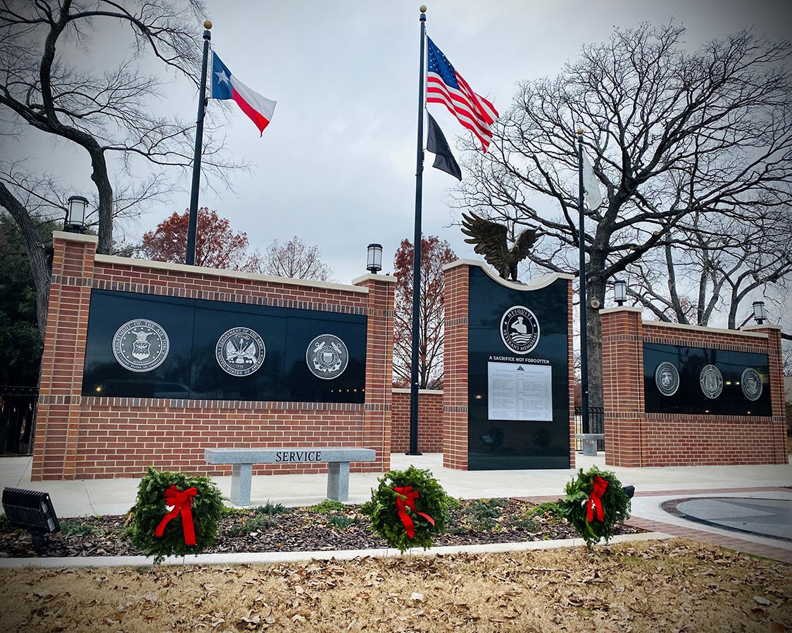 Wreaths Across America at Mesquite Veterans Memorial - Mesquite TX