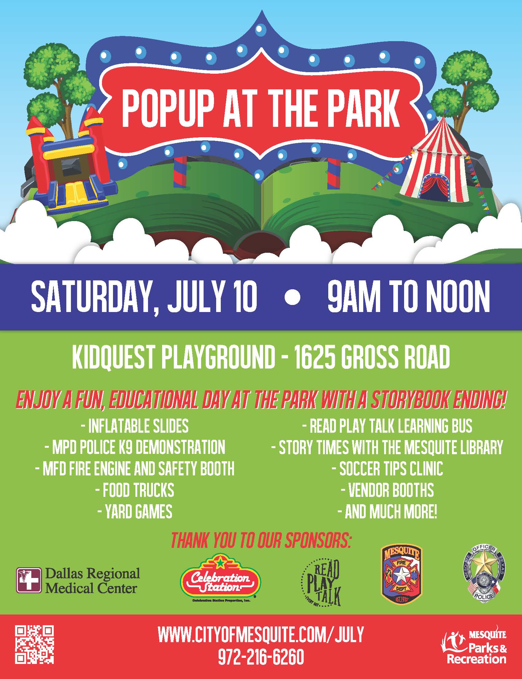 Popup at the Park Flyer - Mesquite, TX