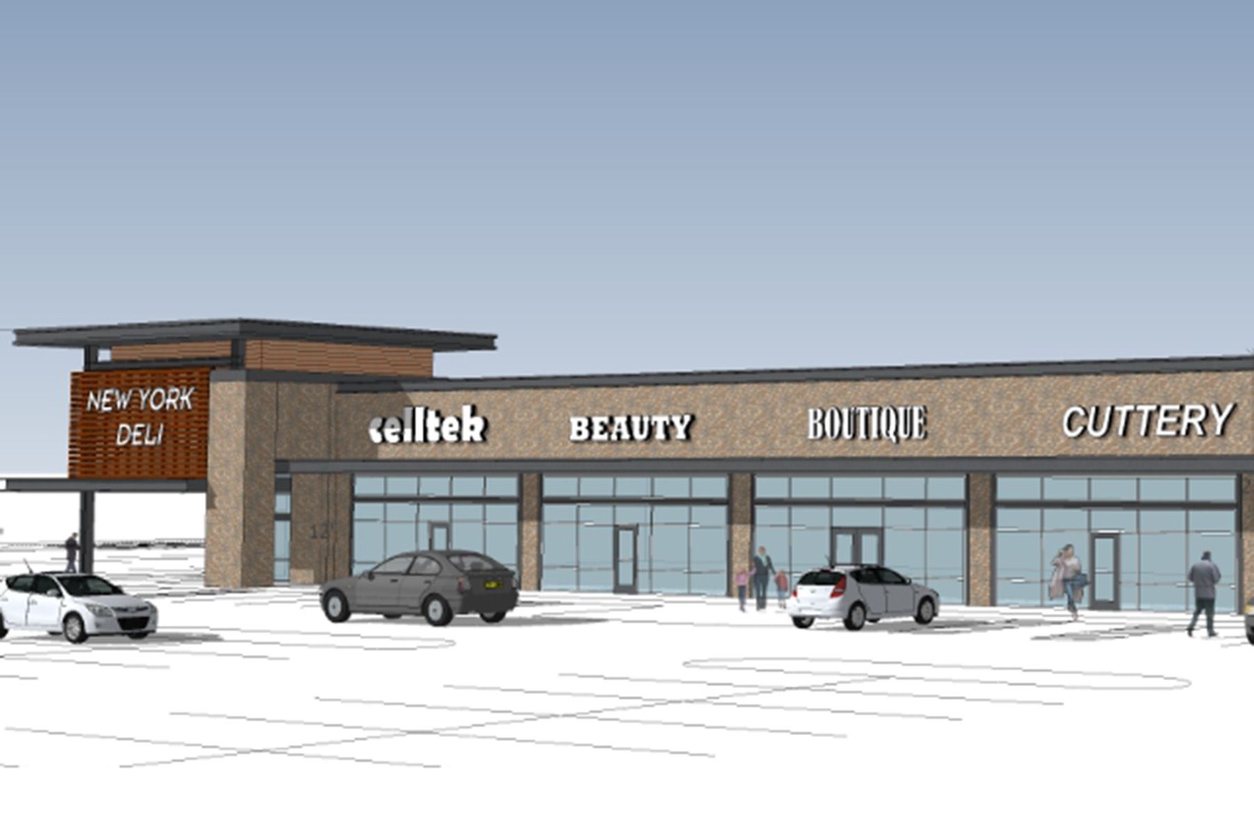 Shadow Creek Crossing exterior conceptual design - plaza - retail - Mesquite TX