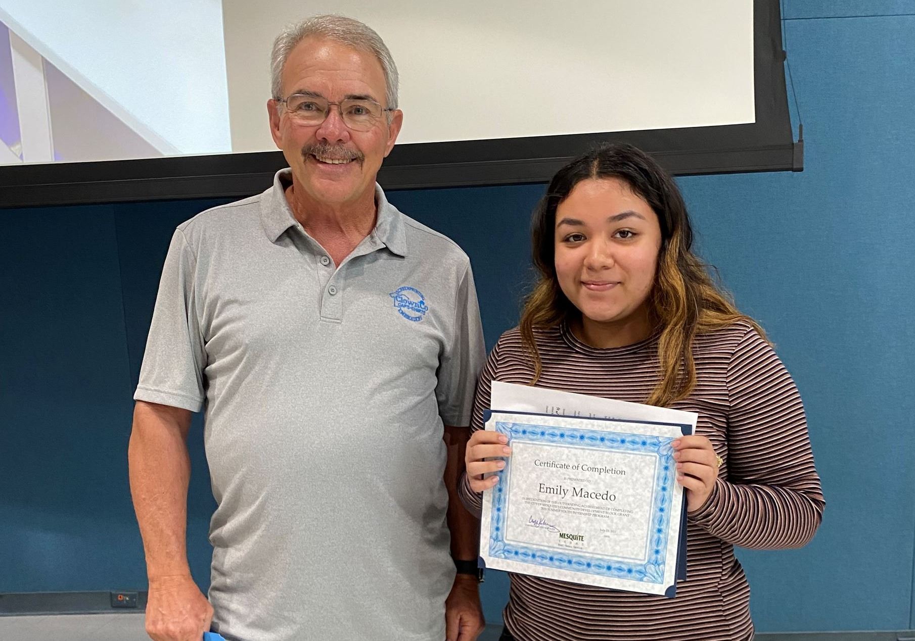 Emily received job with Clown Co. after internship - Mesquite, TX