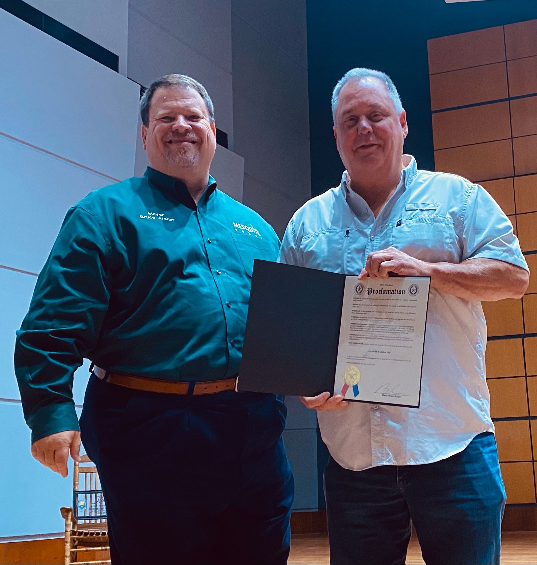 Mayor Archer and officer Kalota