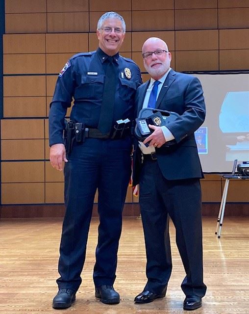 Assistant Chief David Gill and Pecena