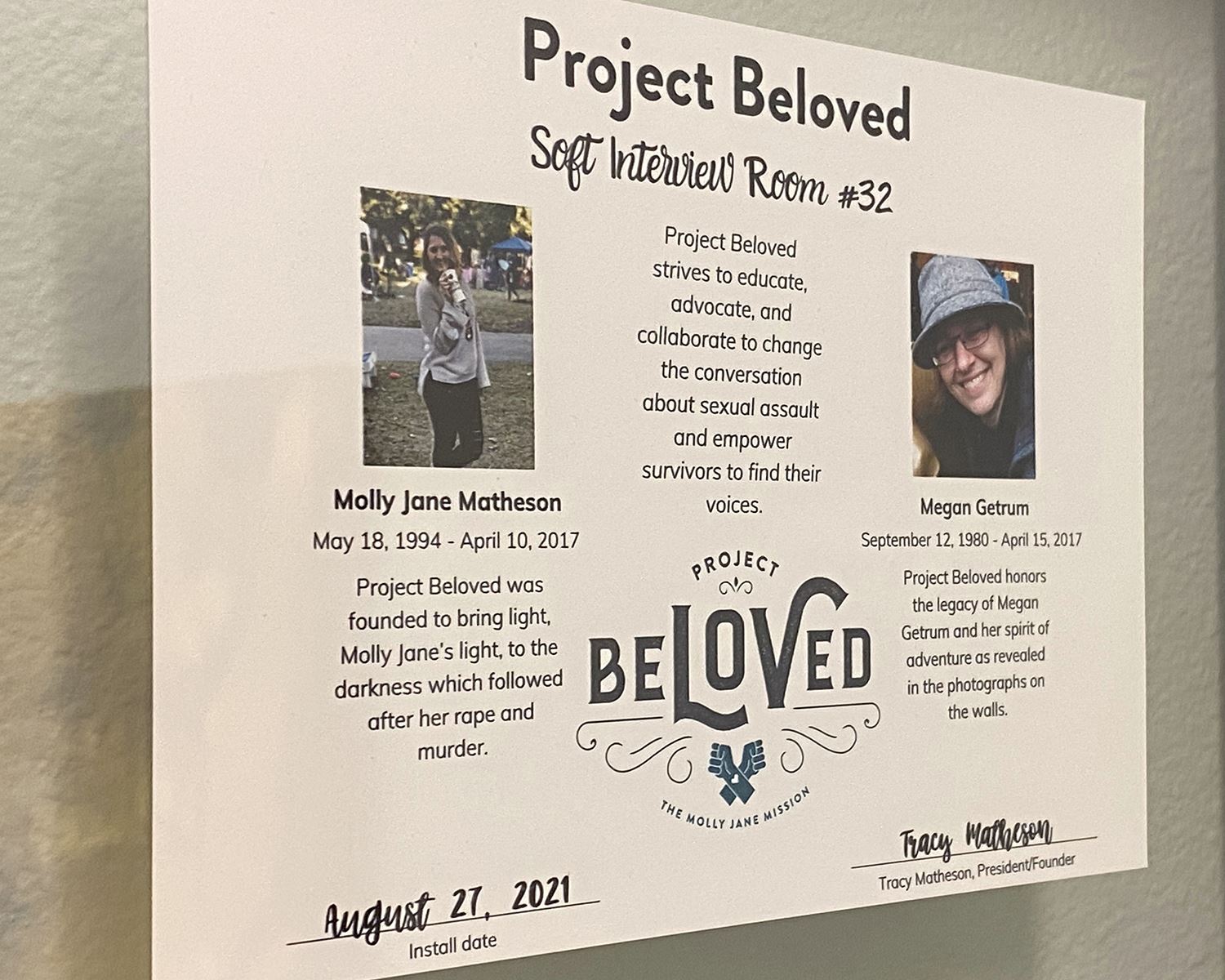 8-27-21 Mesquite PD new soft interview room provided by Project Beloved -Room No. 32 in the country 