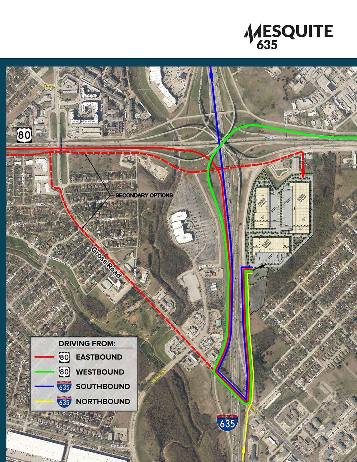 Mesquite 635 industrial campus - location map - Mesquite TX