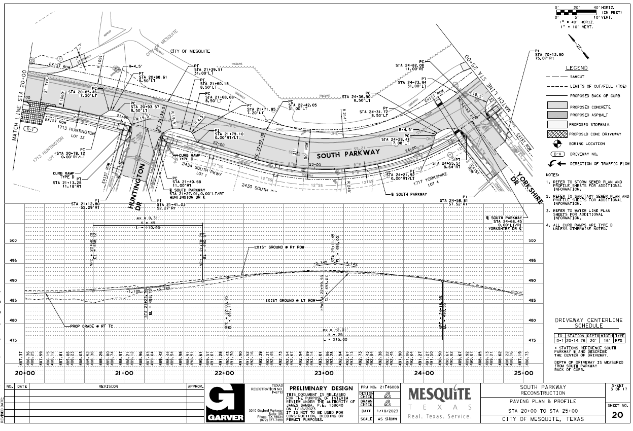 Plans for South Pkwy 
