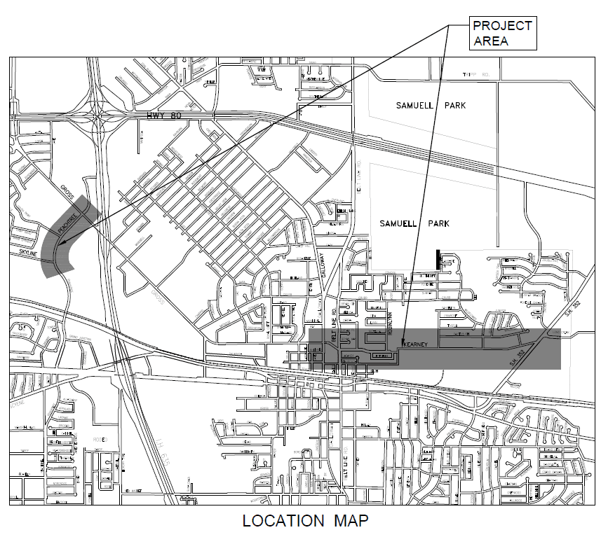 Project map for Kearney-Peachtree area