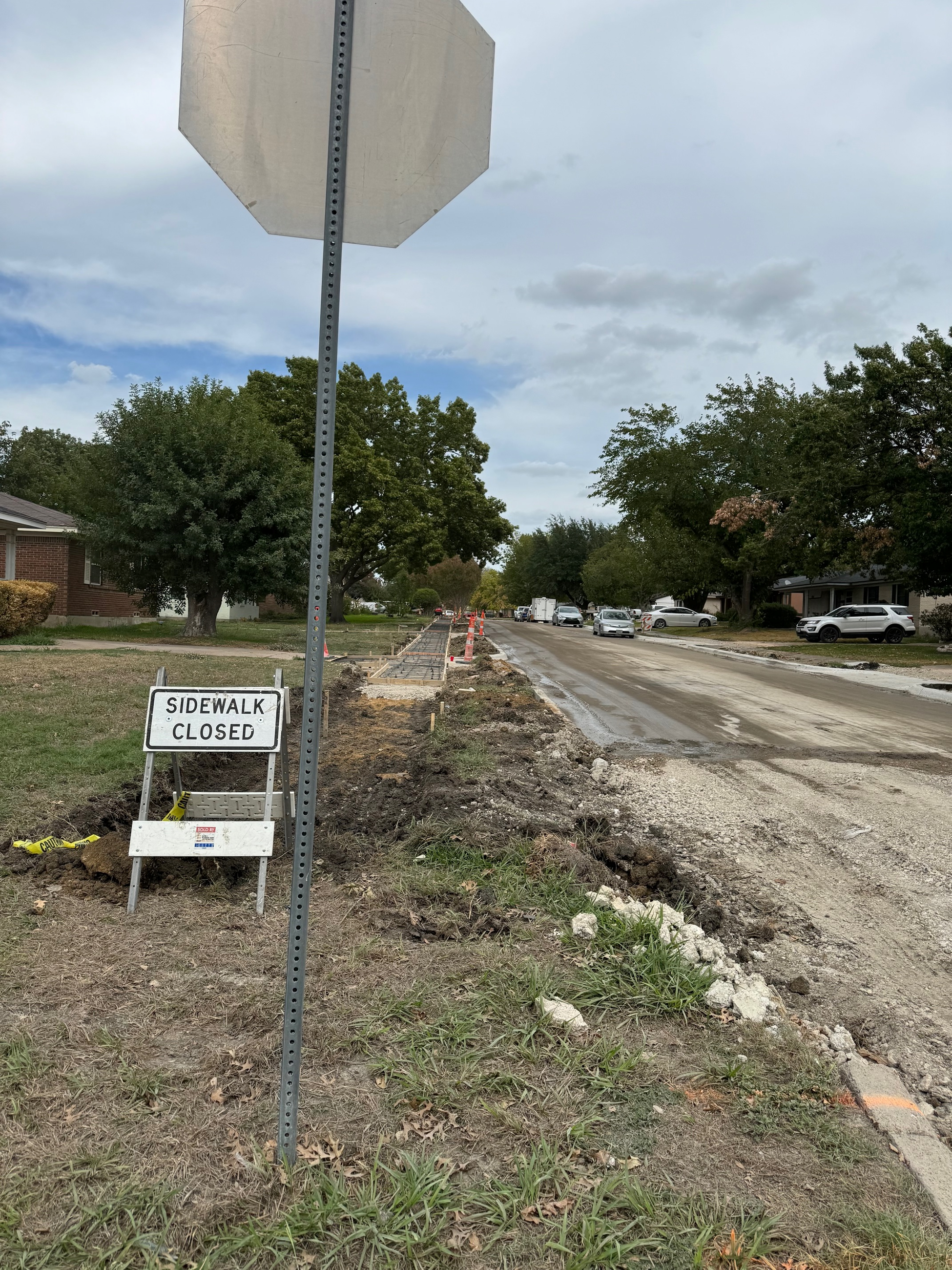 roadway construction on Eastridge
