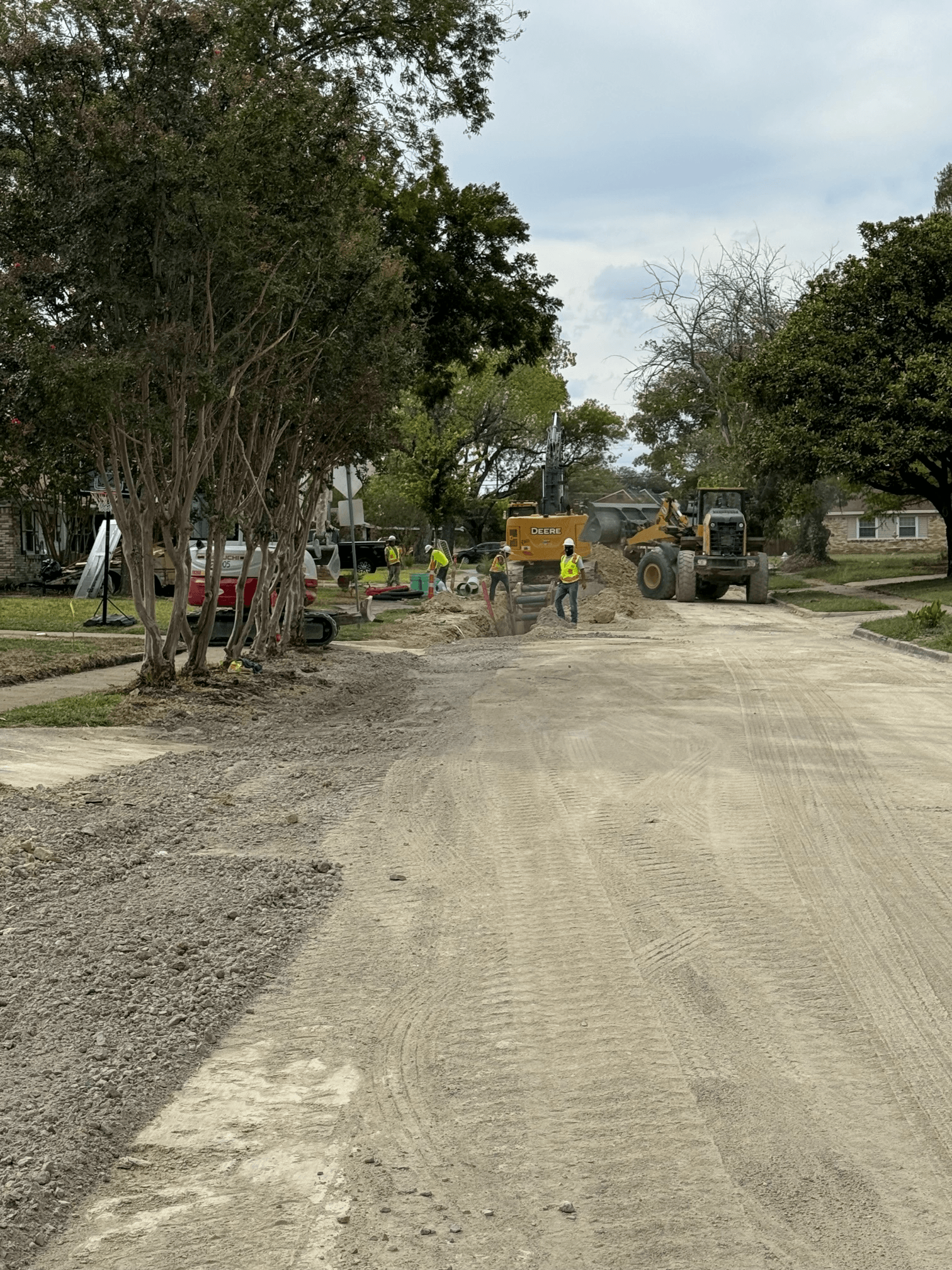 roadway construction on Flamingo