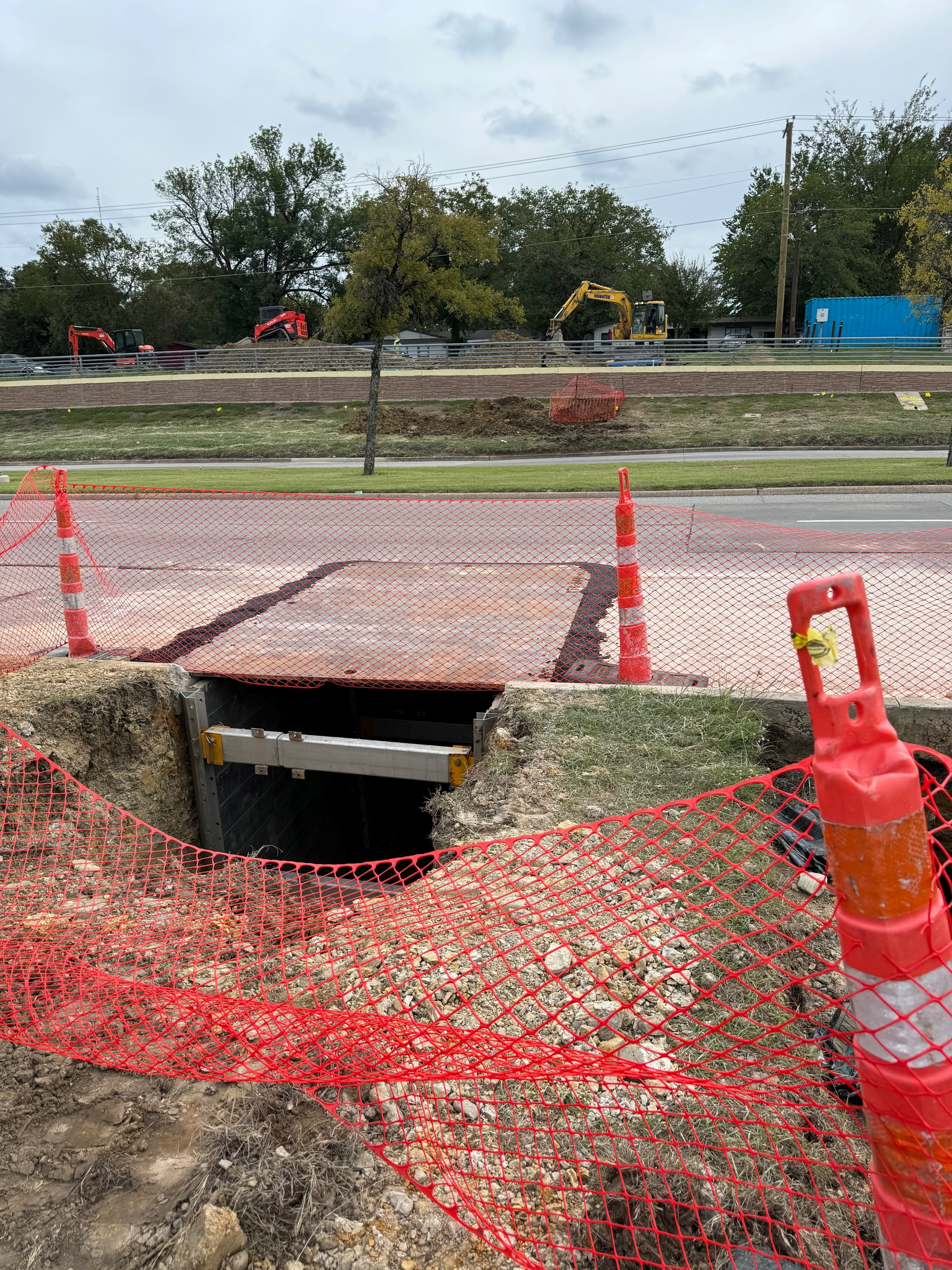 roadway construction in Rollingwood Hills