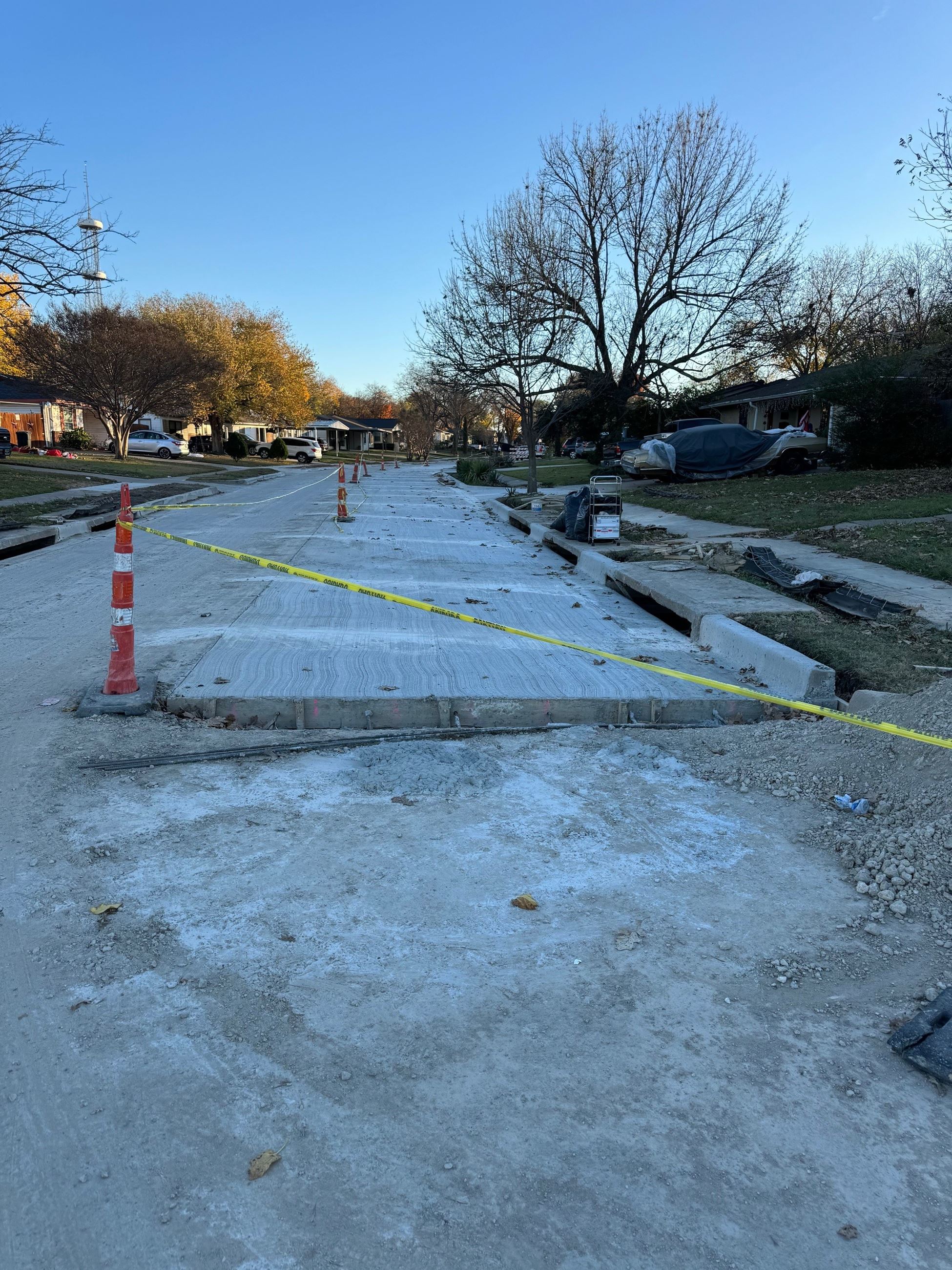 Rollingwood Hills neighborhood road construction