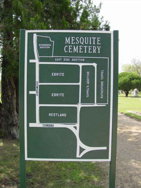 Mesquite Cemetery Map
